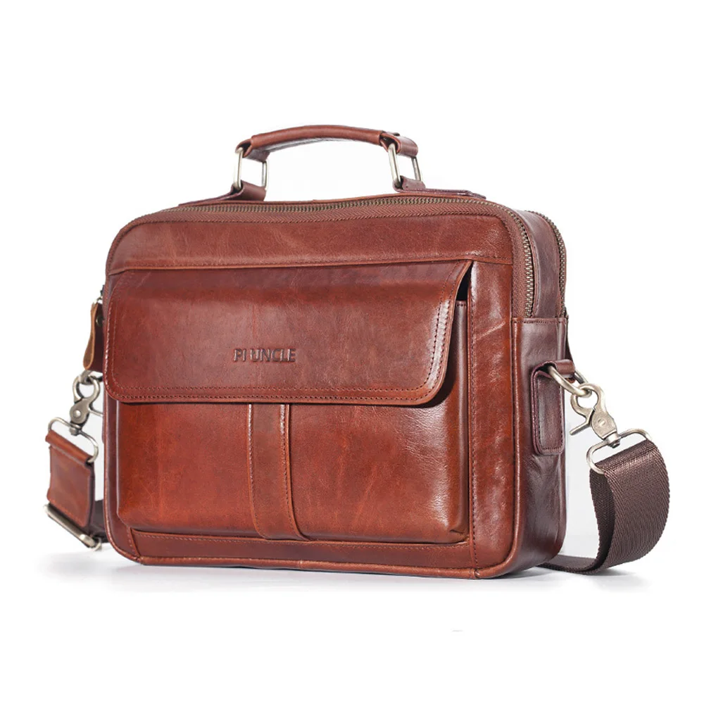 Мужские кожаные портфели с верхней ручкой сумка для Ipad мужская через плечо