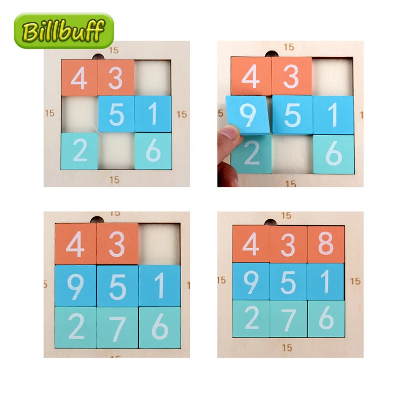 

Обучающие деревянные игрушки Монтессори, 3D пазл, деревянные сенсорные математические головоломки, обучение мозгу, раннее интеллектуальное...