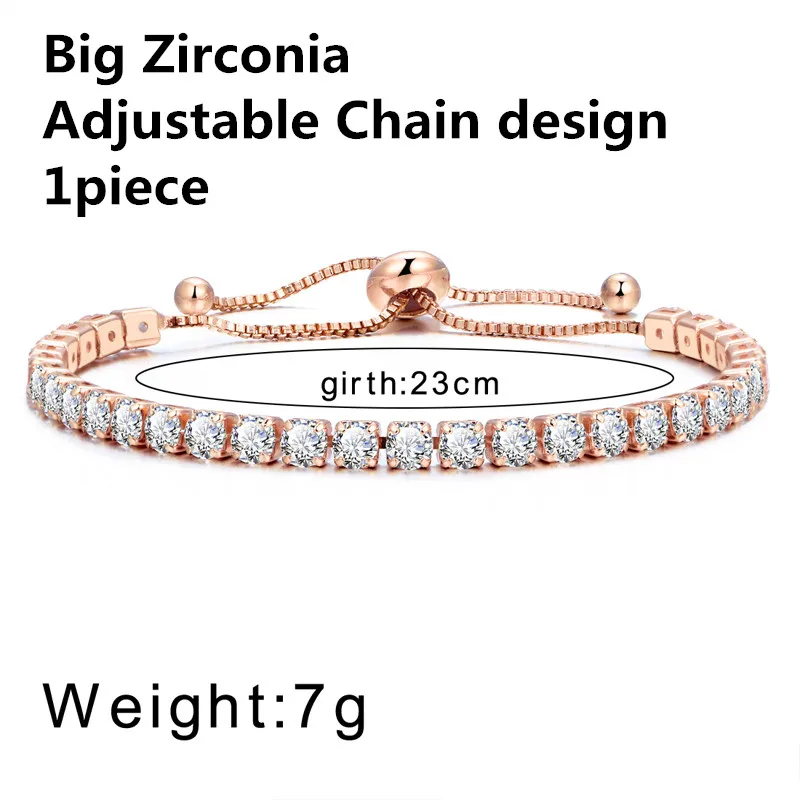 1 2 шт./комплект Женский Регулируемый браслет с фианитом|Цепочки и браслеты| |