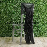 Wholesale Price Chiffon Chiavari Chair Cover Wedding Chair Cap Hood For Event Party Banquet Decoration