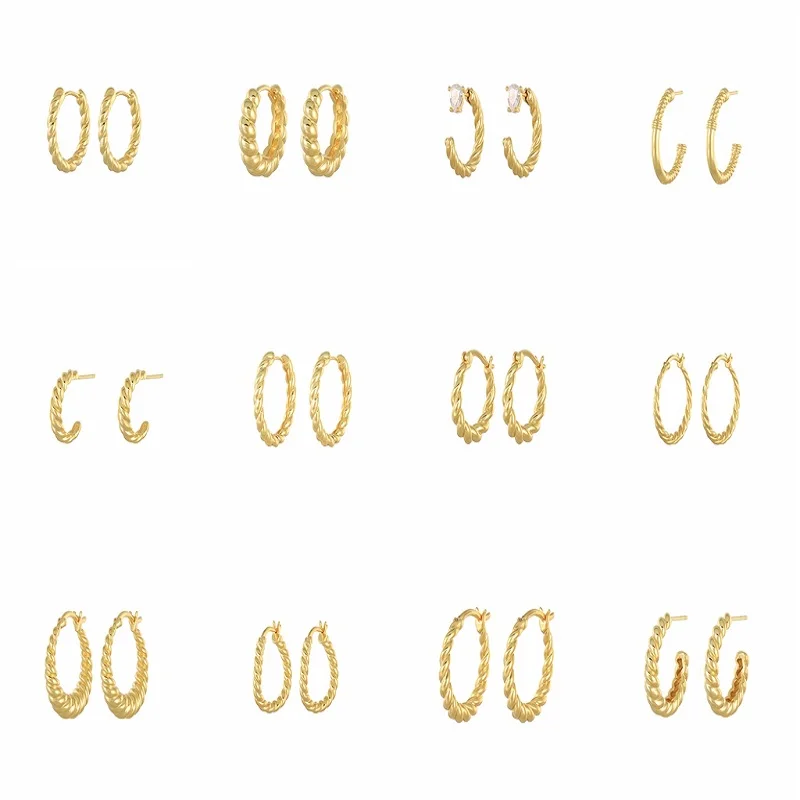 

VINY Croissants Hoop Earrings Silver 925 Jewelry Earrings For Women Gold/Silver Jewelry 2021 Trend Pendientes Mujer Gift СеѬги