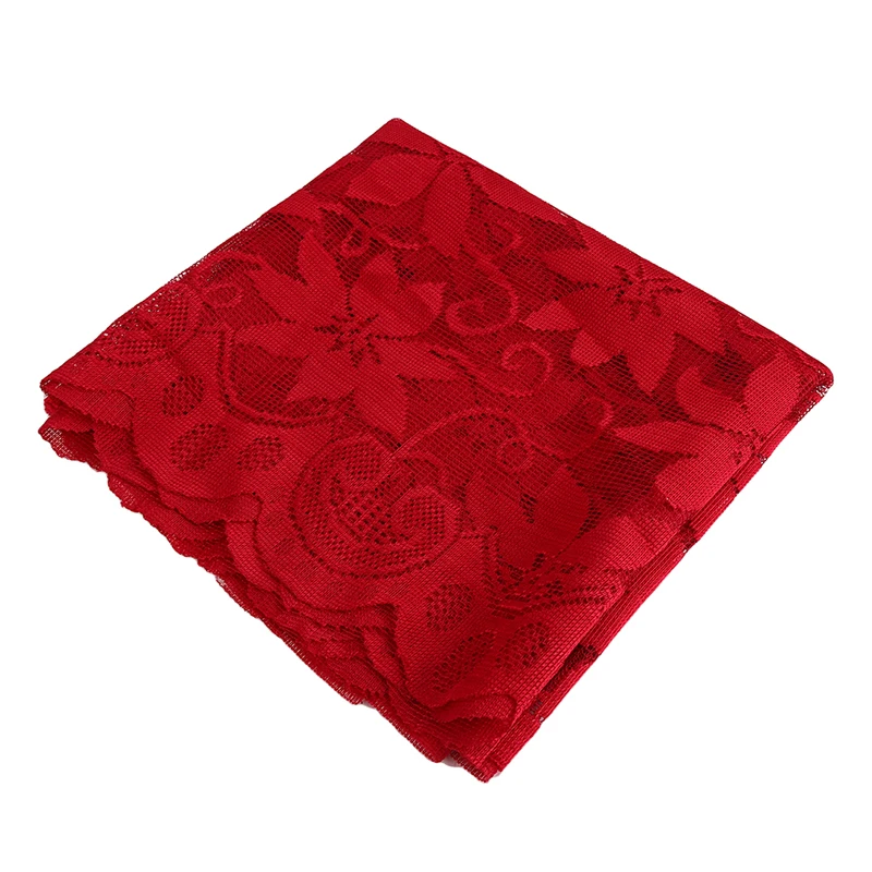 Красная кружевная скатерть на Рождество праздник снежинка лось Большая Скатерть