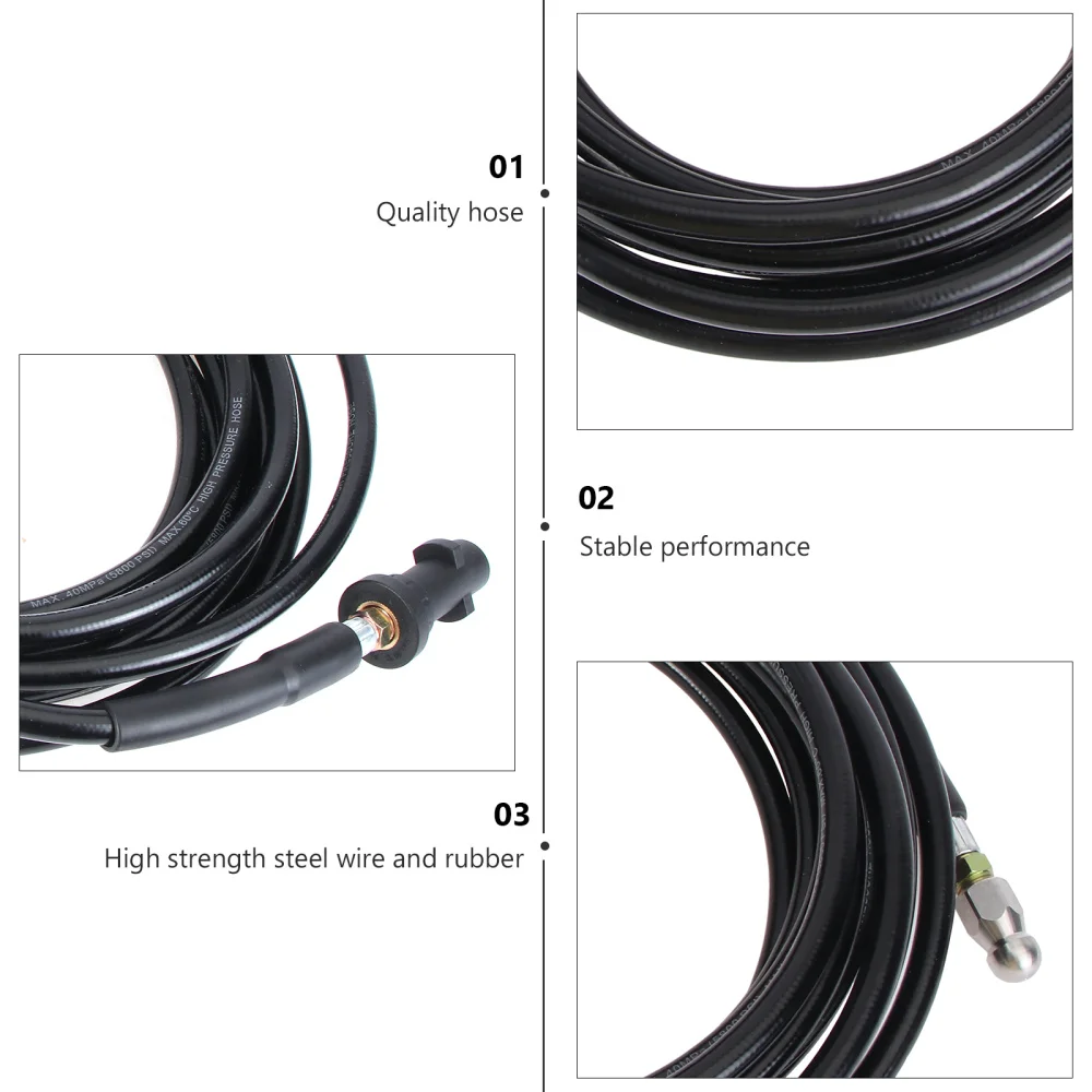 

1pc 15M Washer Pipe Pressure Washing Machine Hose Sewage Sewer Dredging Washing Hose Compatible for Karcher K Series