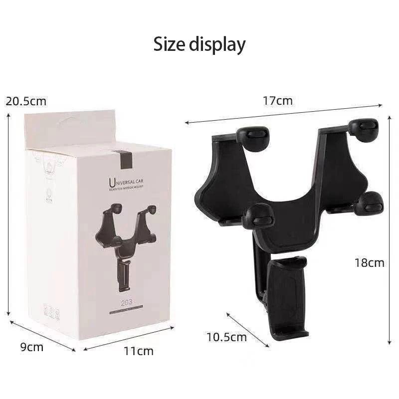 

Car Rearview Mirror Phone Holder Mount for Universal Smartphone 360 Degrees Rotatable GPS Seat Mobile Phone Support Stand Clamp
