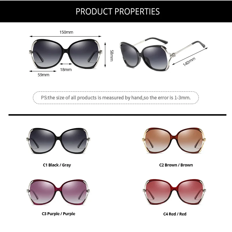 Женские солнцезащитные очки с поляризацией в стиле ретро|Женские очки| |