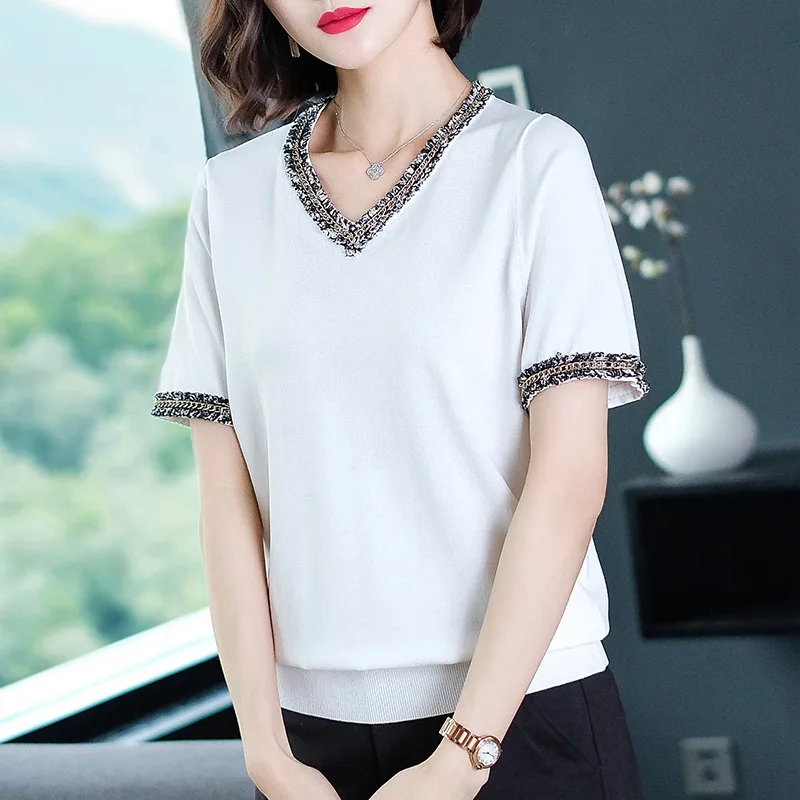 

T Shirt blue Women Clothes 2019 Fashion Black Tee Top Fashion Cotton Ladies Tee Shirt