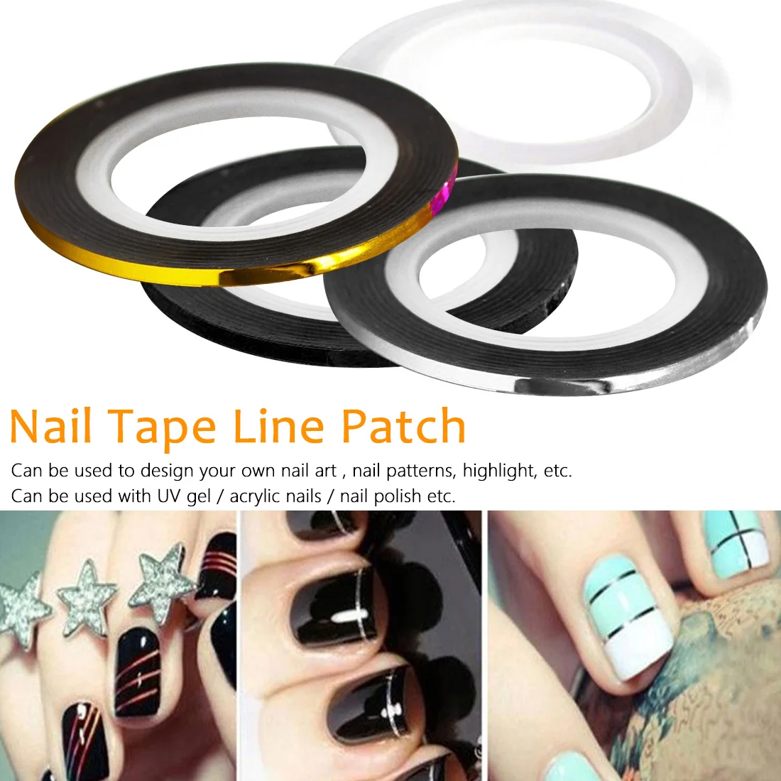 1 шт. мм 2 3 рулон для красоты стикер зачистки лента нейл арта серебристые
