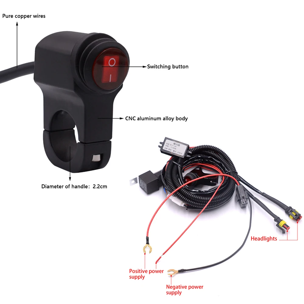 2 шт. универсальные 6 чипов светодиодные мотоциклетные фары лампы для