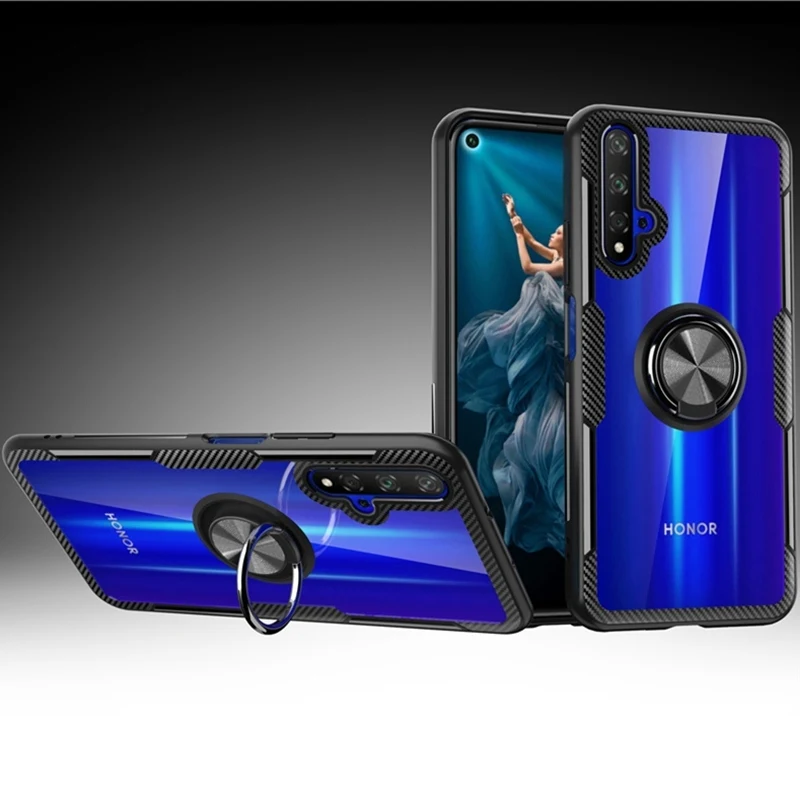 Чехол для Huawei Nova 5 T прозрачный акриловый мягкий силиконовый автомобильный