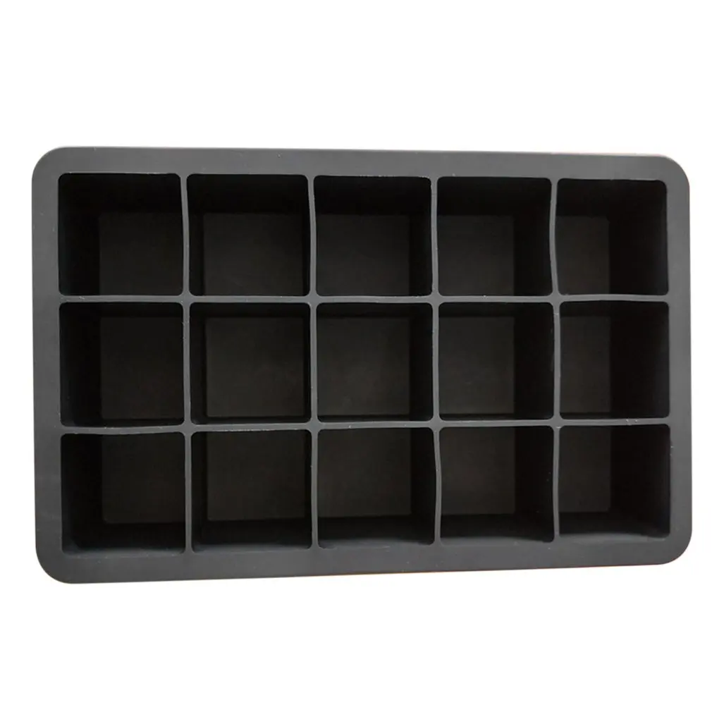 

15 Grid Silicone Ice Cube Maker Easy-Release Square Shape Ice Cube Trays Molds Kitchen Bar Pub Wine Ice Blocks Maker Mould Tools