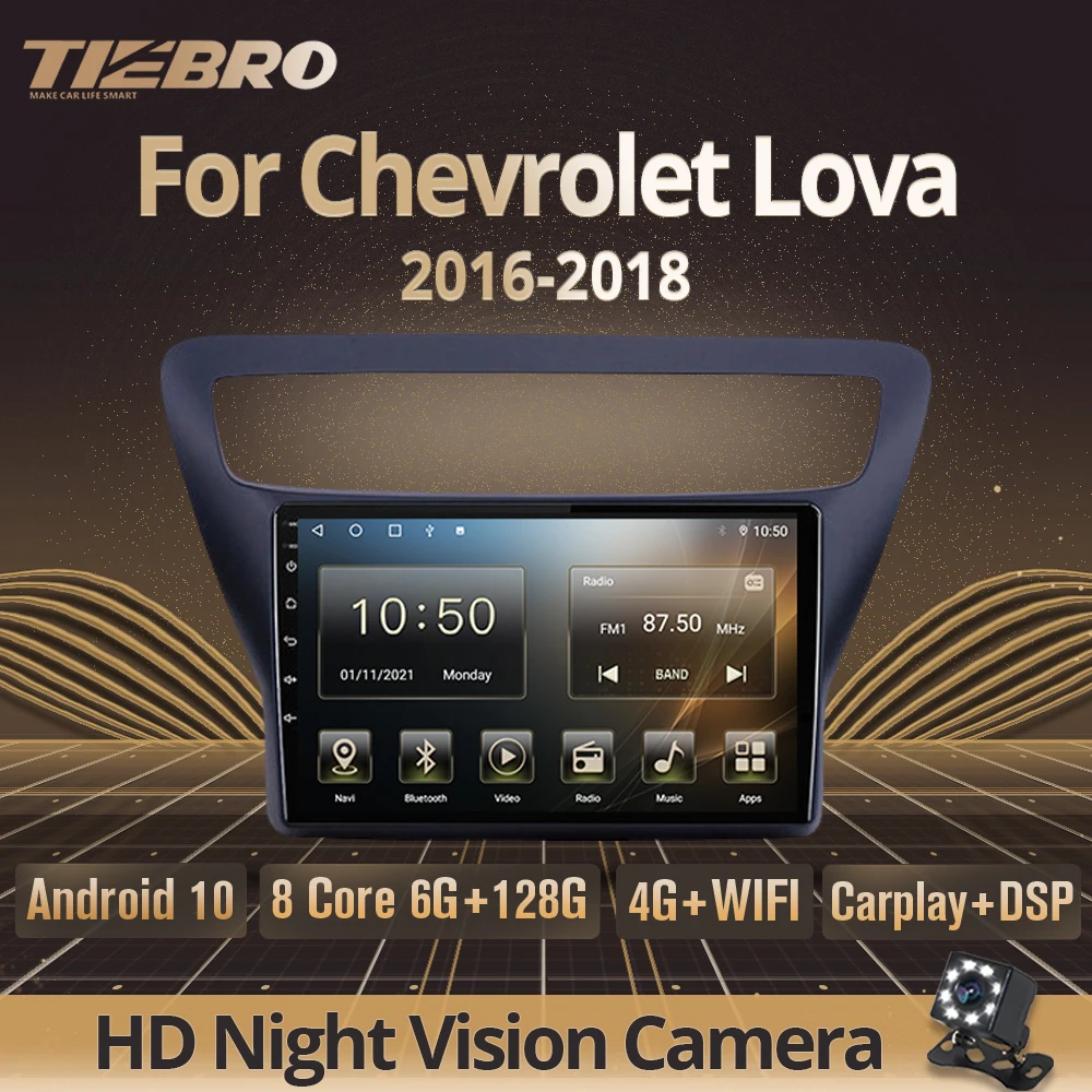 

Tiebro 2DIN Android10 Car Radio For Chevy Chevrolet Lova RV 2016-2018 IPS Auto Radio GPS Navigation Car Stereo Bluetooth Player