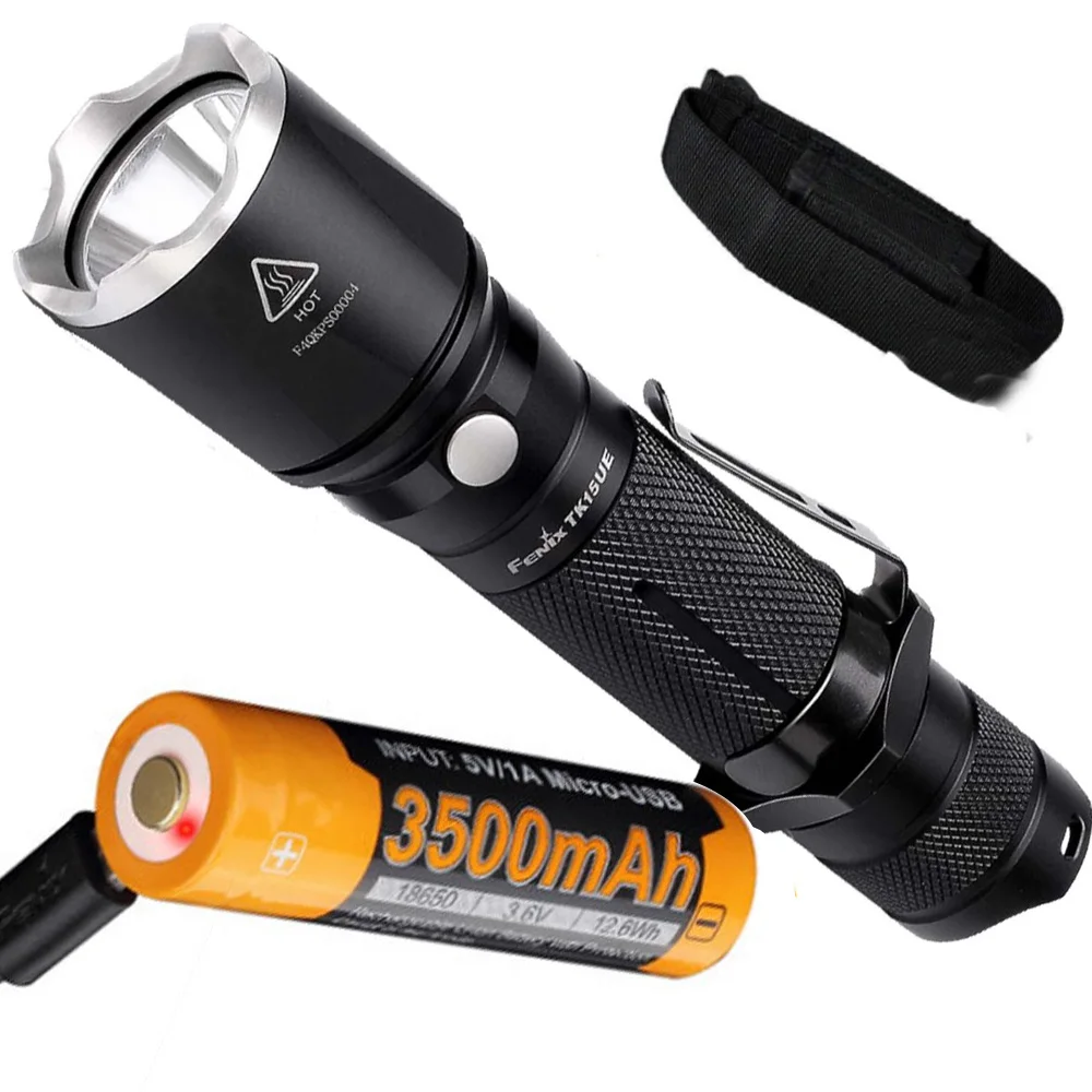 Fenix TK15UE 1000 люмен CREE светодиодный тактический/охотничий фонарик с аккумулятором AB