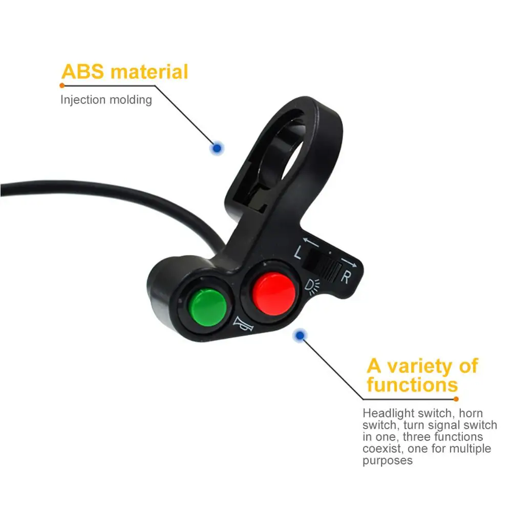 Motorcycle Handlebar Switch Electric Bike Scooter Horn Turn Signals On/off Button Light Modified Multi-function | Автомобили и
