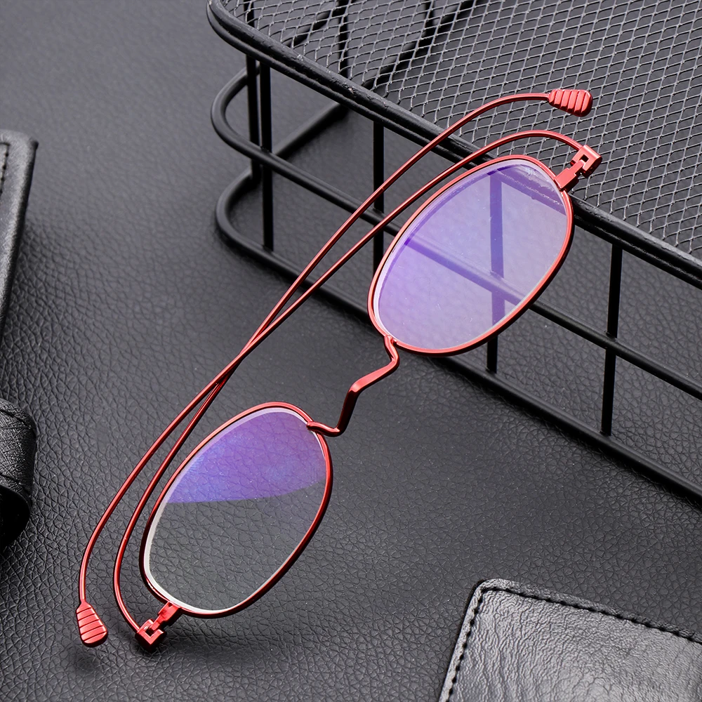 Очки для чтения с защитой от синего светильник металлическая оправа женщин и