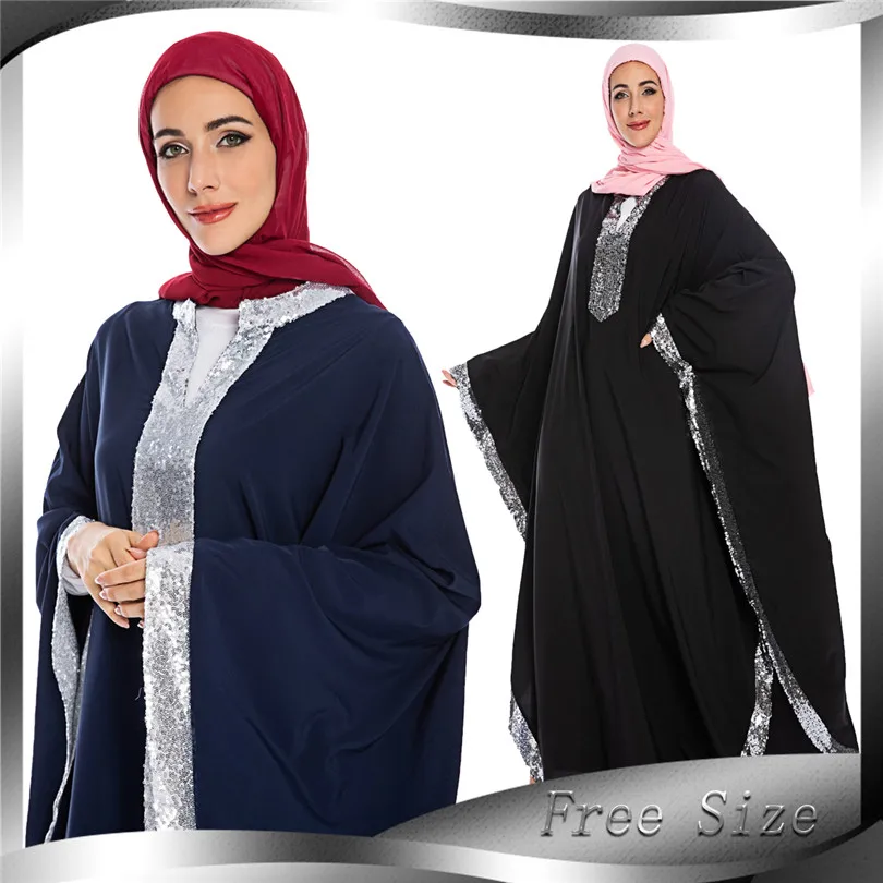 Мусульманское платье-хиджаб с блестками abaya s Djellaba Femme кафтан марокканский кафтан Дубай турецкие платья ислам одежда для женщин Оман