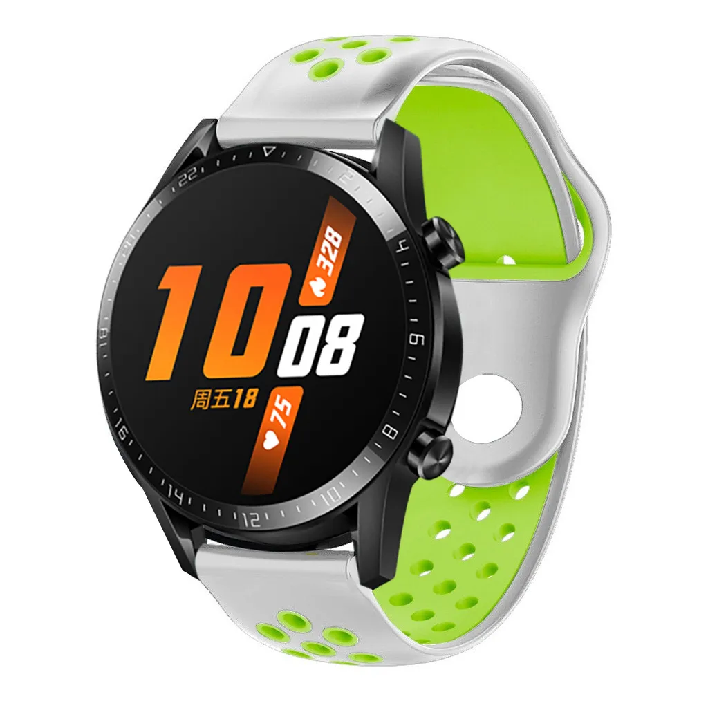 Для huawei Watch GT2 46 мм Замена спортивные силиконовые часы наручные умные часы с ремнем браслет аксессуары 22 мм для GT 2#921
