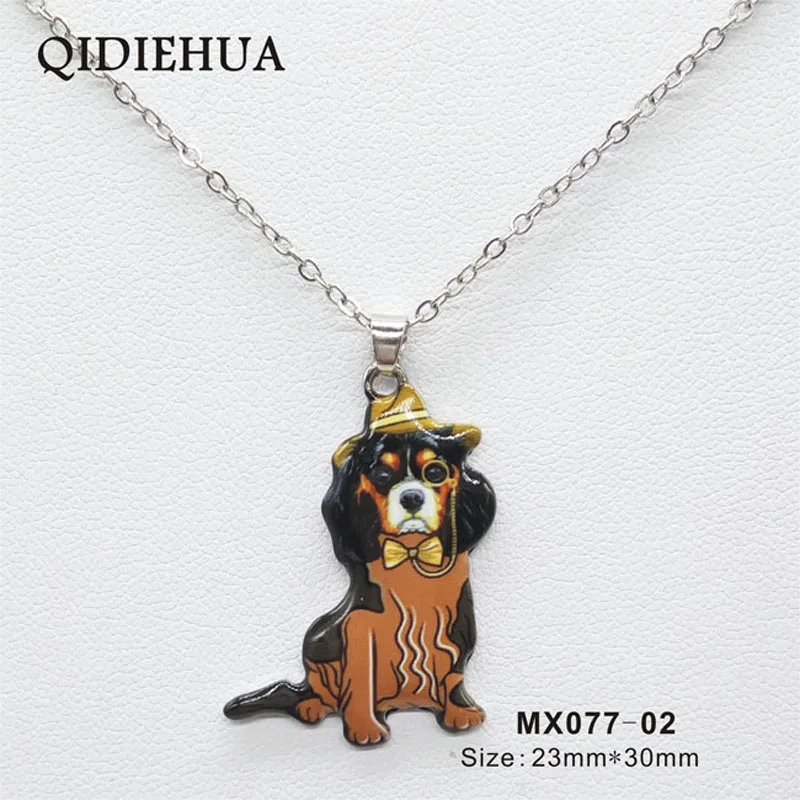 Модное разноцветное ожерелье из эмалированного сплава с подвеской в виде кота и