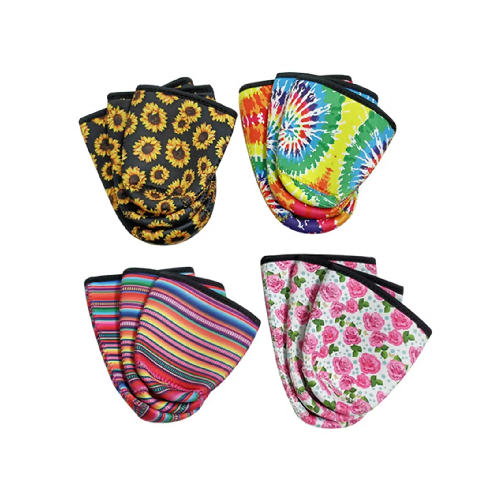 3 шт. многоразовые ледяные кофейные чашки с защитой от падения неопреновый рукав