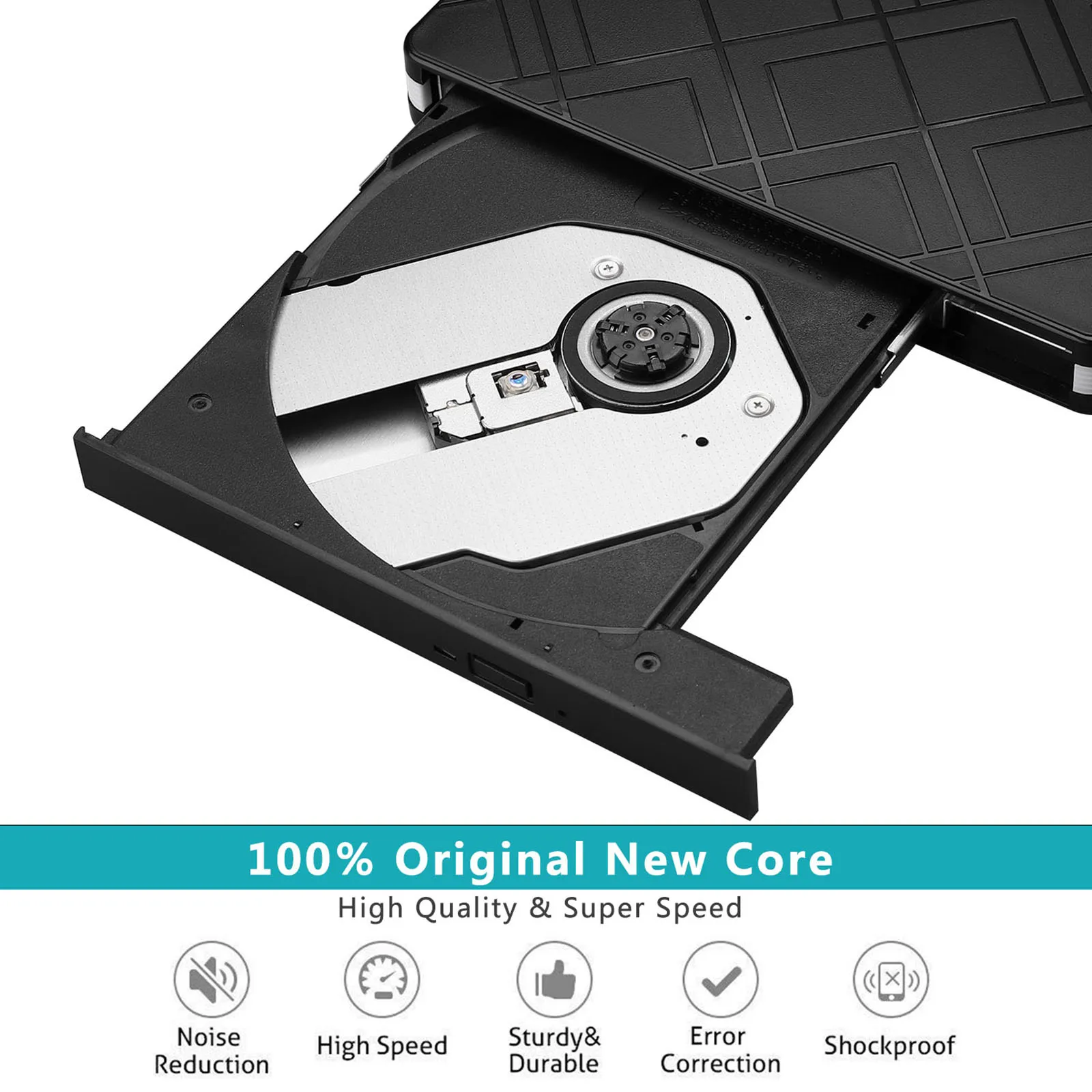 

FORNORM USB 3.0 Plus Type-C DVD Burner USB External Optical Driver Dual Ports USB 3.0 & Type C For IMac Laptop Desktop