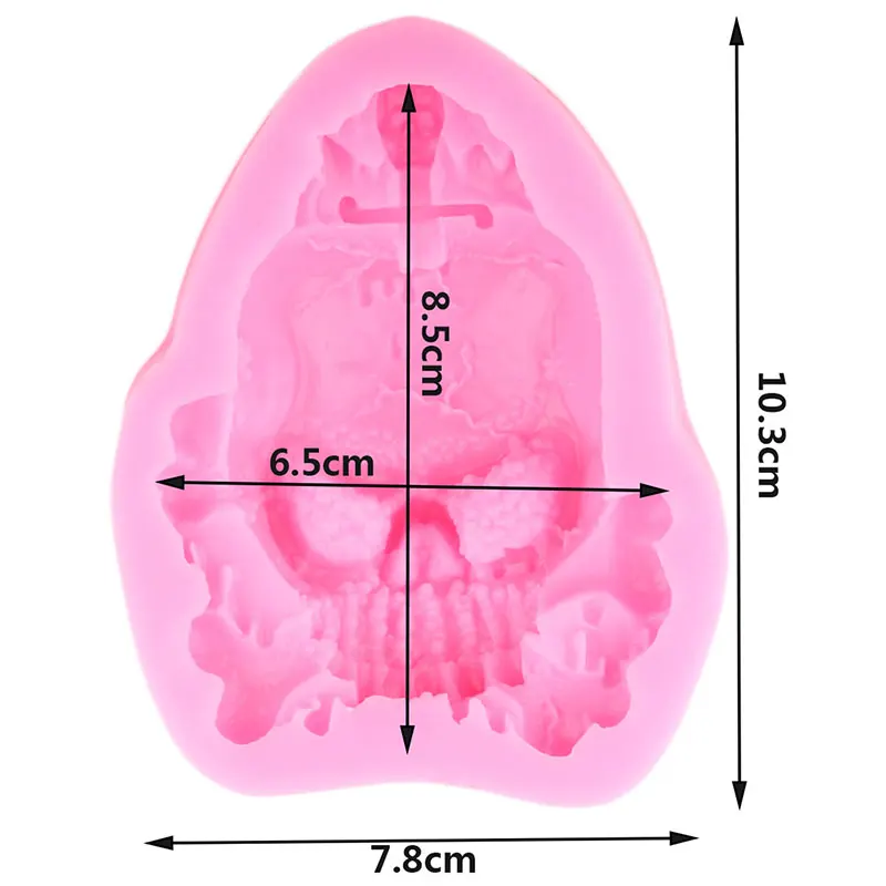 3D крест Скелет Череп силиконовые формы Хэллоуин торт инструменты для украшения