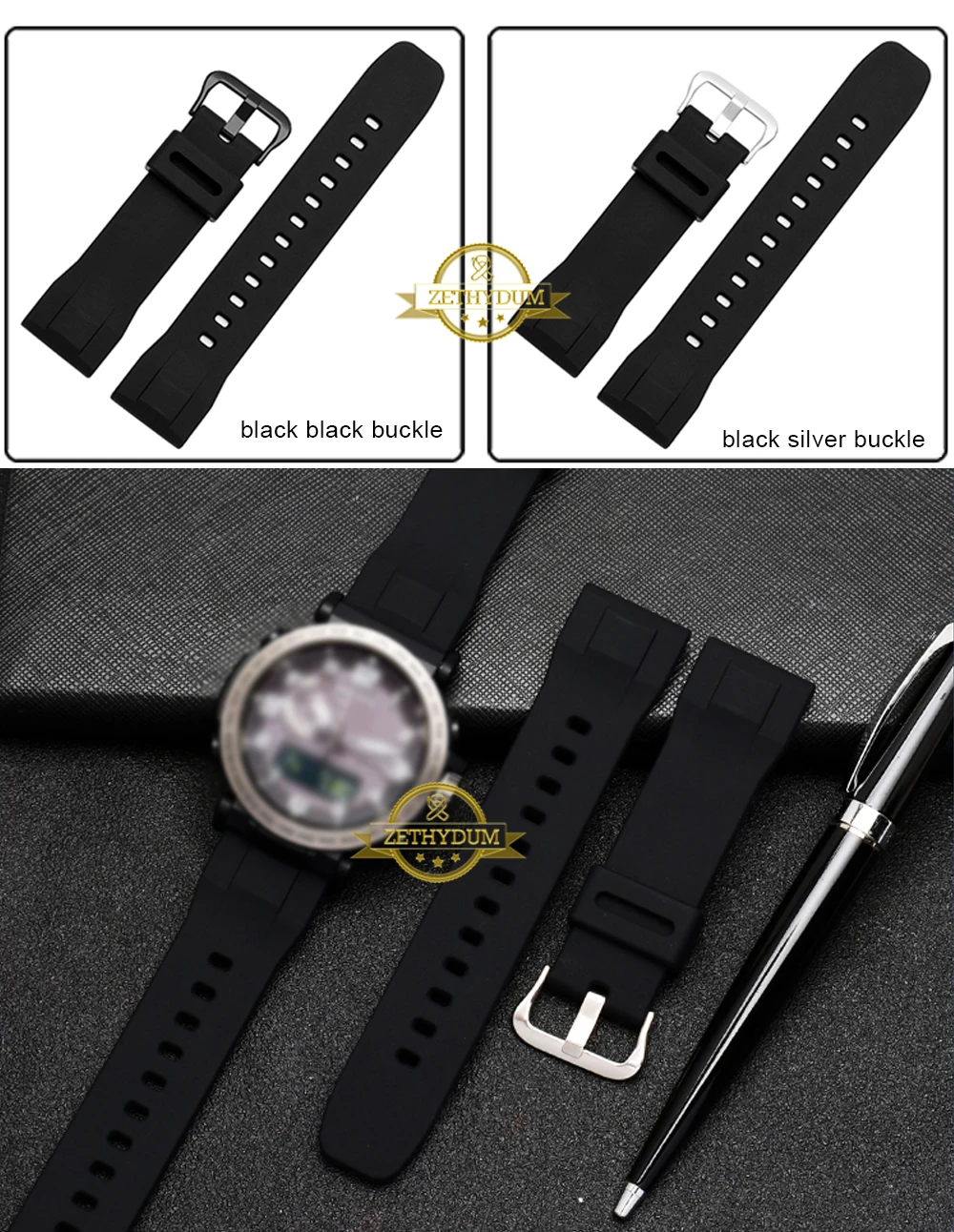 Силиконовый резиновый ремешок для часов 24 мм для casio PRG-600YB-3 prg-650 PRW-6600 часы с ремешком, водонепроницаемые часы, браслет Спортивные ремни для наручных часов
