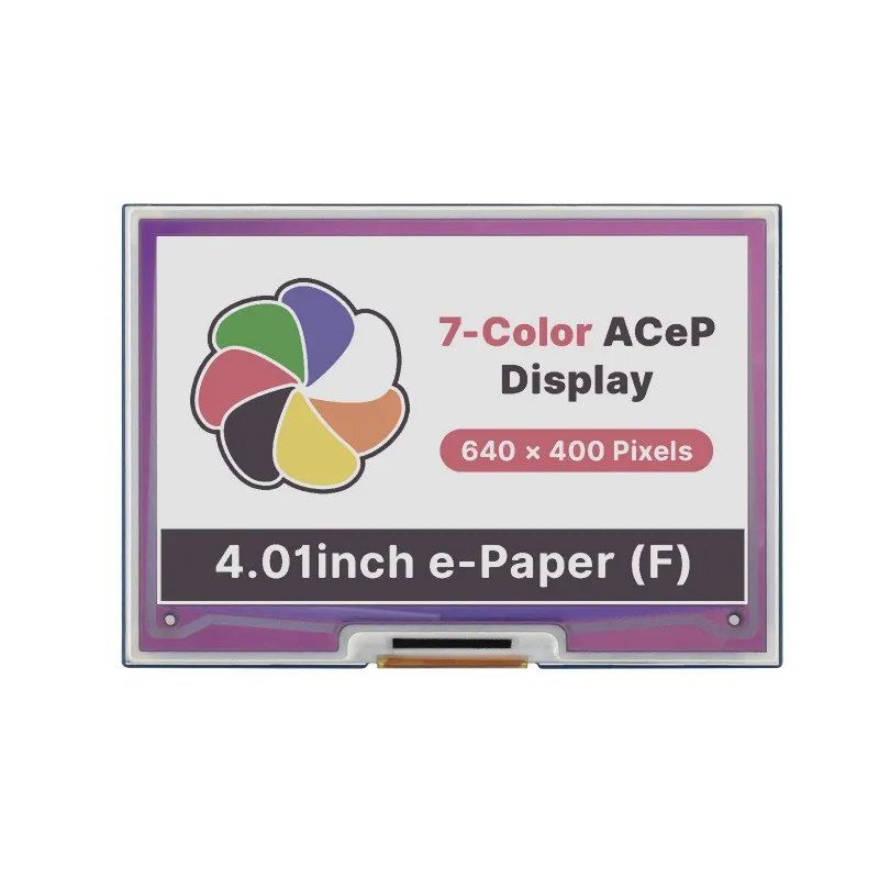 4 01 дюймов Цвет Фул E-Бумага E-Ink Дисплей шапка для Raspberry Pi 640 × 400 Пиксели ACeP 7-Цвет SPI
