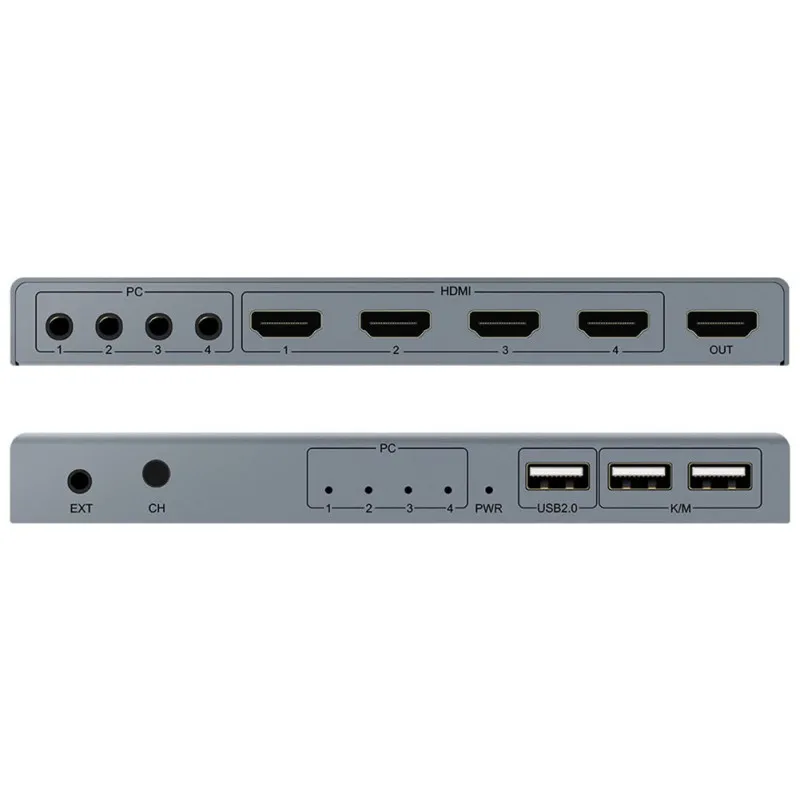 

KVM HDMI Switch 4K USB HDMI KVM Switcher 4 in 1 Out with 3 USB Ports out for Mouse Keyboard U-disk Printer for Win7/8/10 MAC