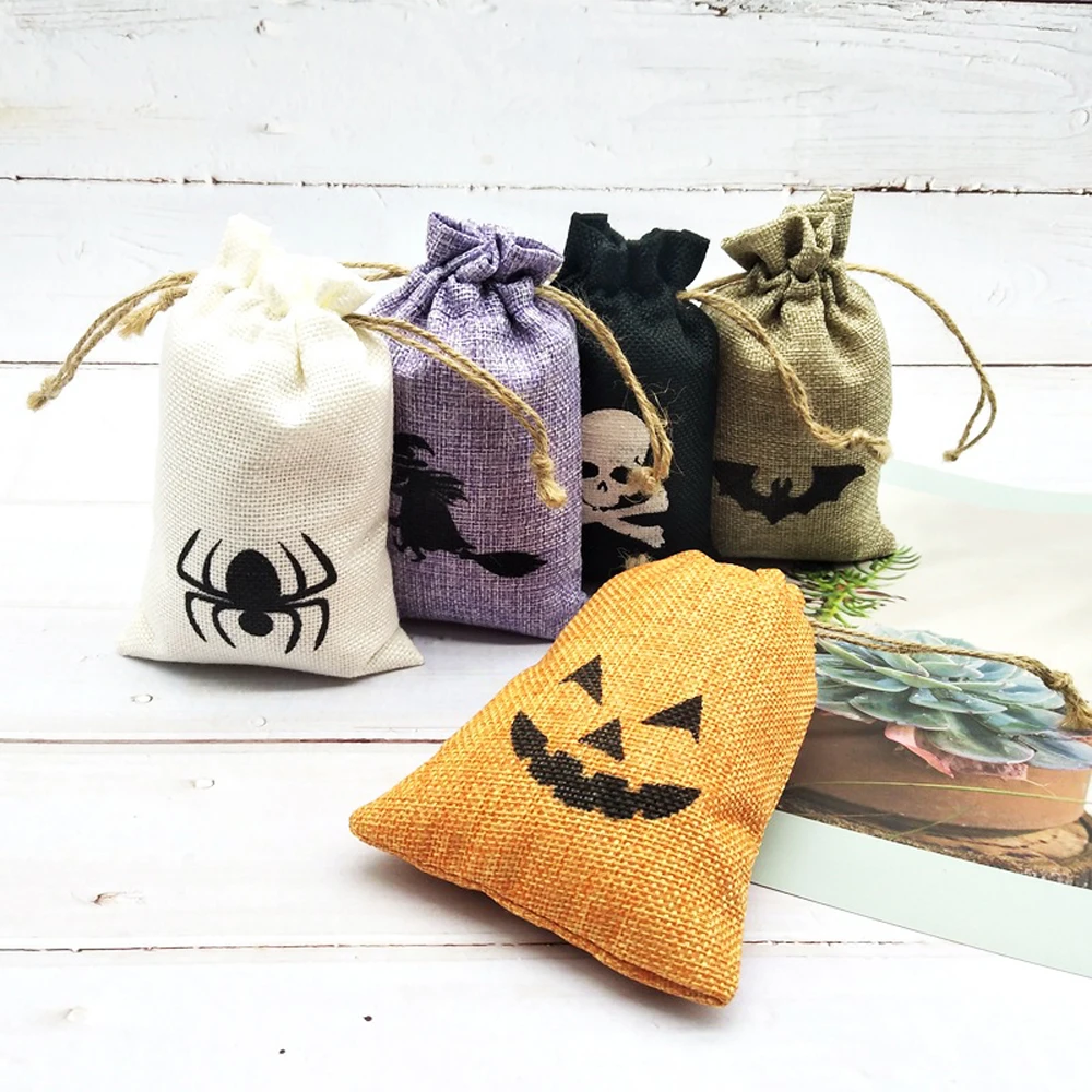 Модные костюмы на Хэллоуин с кулиской из джута джут подарок сумка/изготовленный