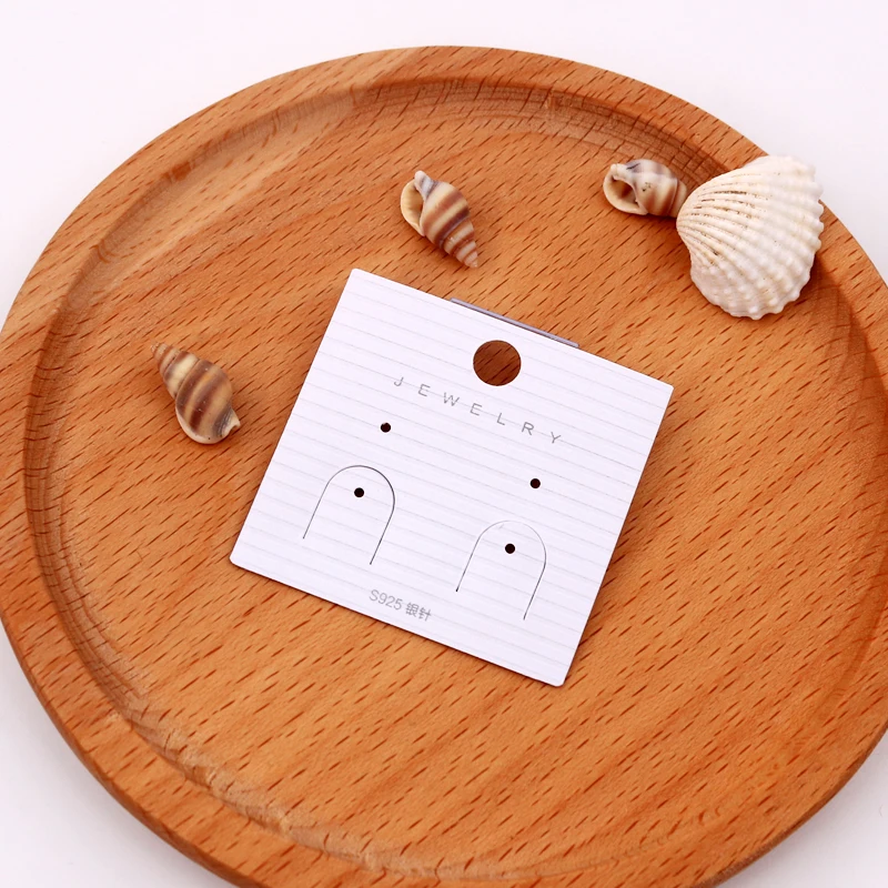 Висячая карточка для сережек из ПВХ белая в полоску 5 х 4 7 см 200 шт. | Украшения и