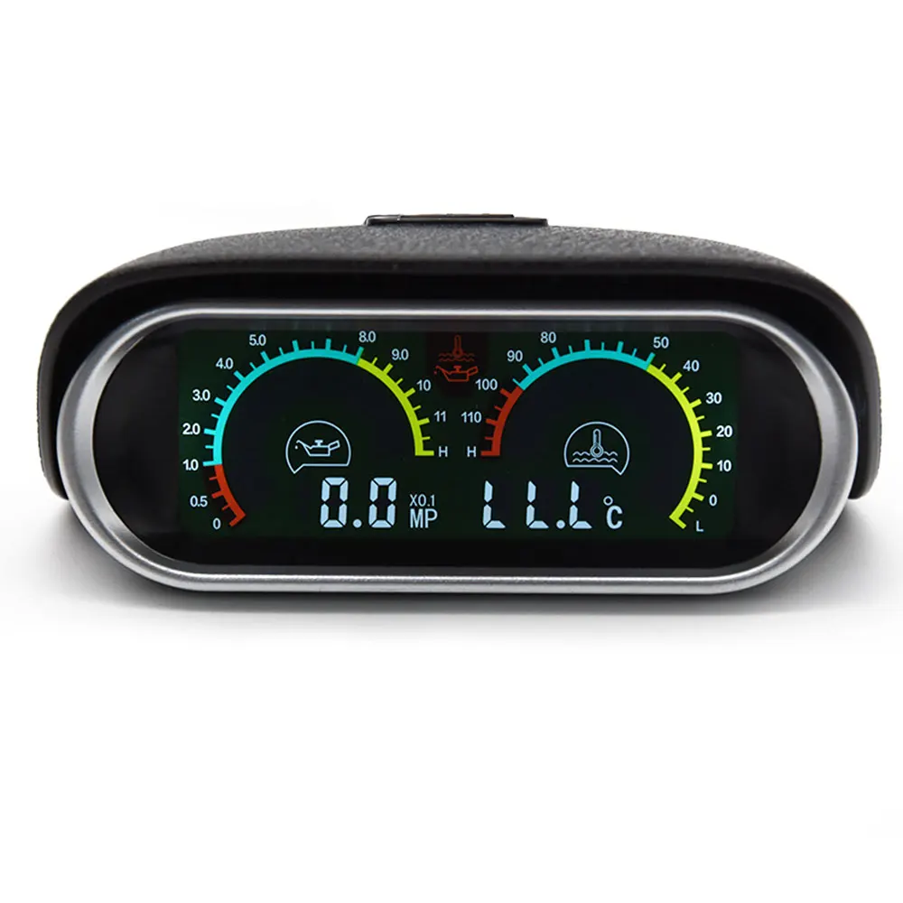 Универсальный цифровой измеритель давления масла 2 в 1 с датчиком температуры