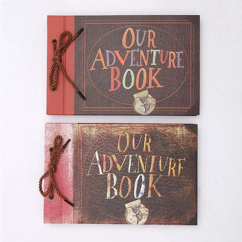 

Vintage 20 Pcs 40 Pages Kraft Paper Sheets Card Our My Adventure Book Album Handmade Pixar DIY Photo foto Scrapbook Photo Album