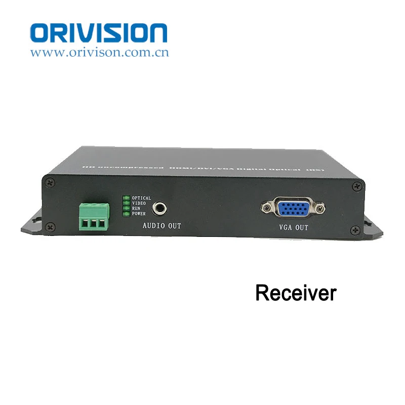 

1920*1200 VGA to LC Fiber Extender Single mode 1-core SFP 20KM Support RS232, Audio transmit Optical Fiber Transmitter