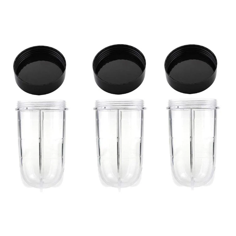 

3 Pieces High Cup with Black Can Lid for Magic Blender Juicer 250W Models for Magic Juicer Part