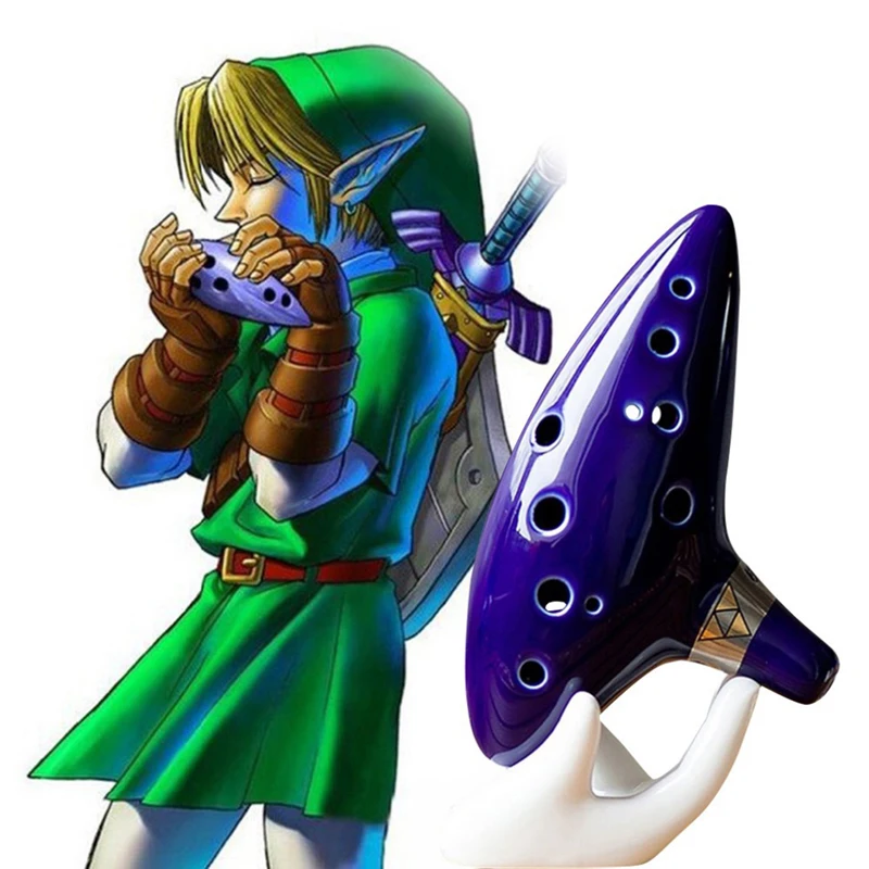 12 отверстий керамическая печь Alto C Legend of Ocarina Flute Time Прямая поставка 16*10 см