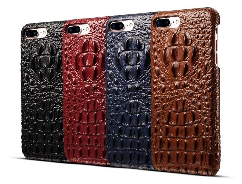 Чехол Solque из натуральной кожи для iPhone X, XS, Max, XR, 7, 8 Plus, сотовый телефон, роскошный крокодил, Ретро стиль, тонкий чехол, чехол s