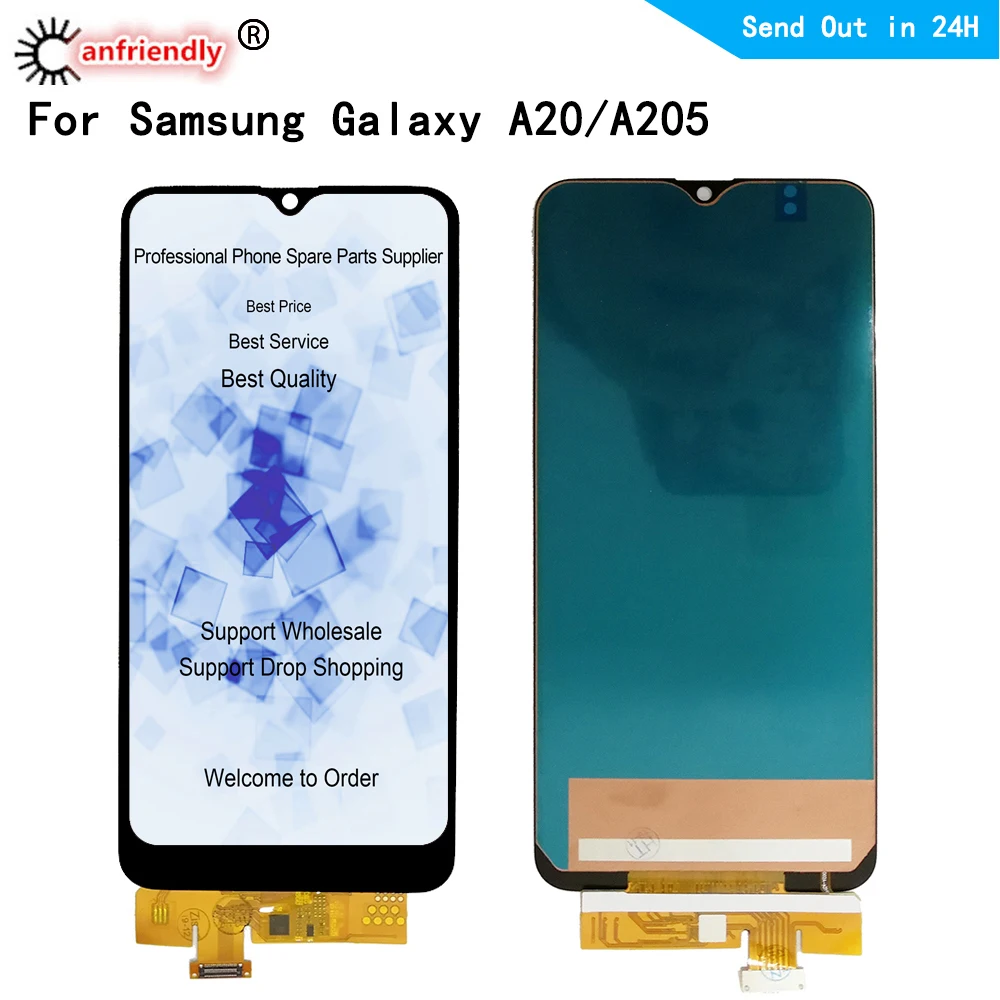ЖК дисплей для Samsung Galaxy A20 A205 с дигитайзером сенсорной панели в сборе A205G A205U A205W A205YN