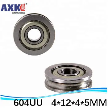 10 шт. ABEC 5 4 мм направляющая для ходьбы канавка U паз 604UU 4*12*4*5 3D принтер