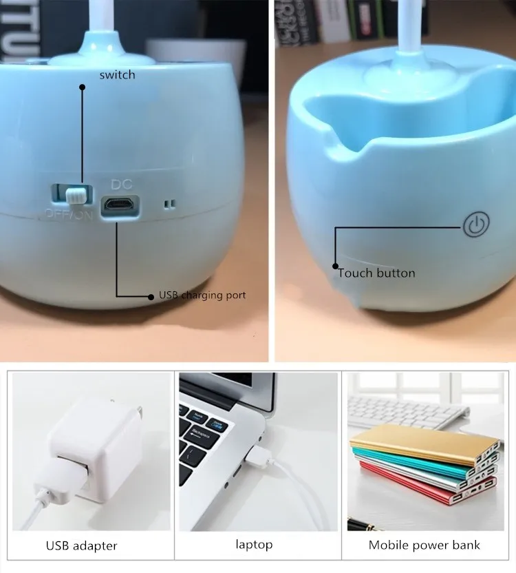 

LED pen holder desk lamp student eye protection simple modern creative USB desk charging dormitory eye protection desk lamp