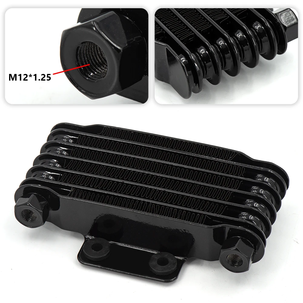 

Универсальный мотоциклетный масляный радиатор 190 мм 6 рядов серебристый SO-05