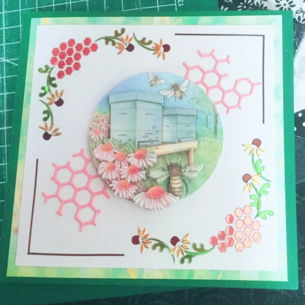 Металлические сотовые штампы новые трафаретные для скрапбукинга фотоальбома