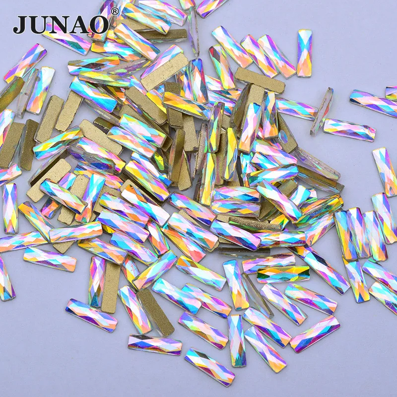 JUNAO 5x8 мм 50 шт лунные Стразы AB хрустальные стеклянные плоские бусины камни для ногтей ювелирные изделия для рукоделия