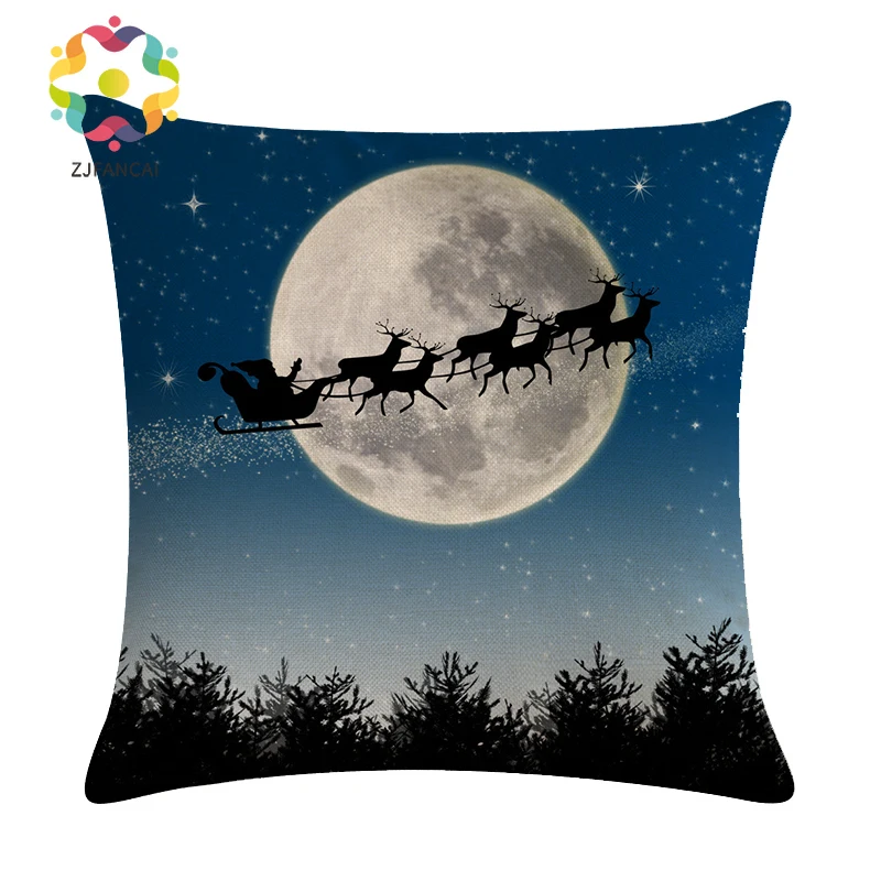 Рождественская серия домашняя гостиная столовая Подушка льняная декоративная