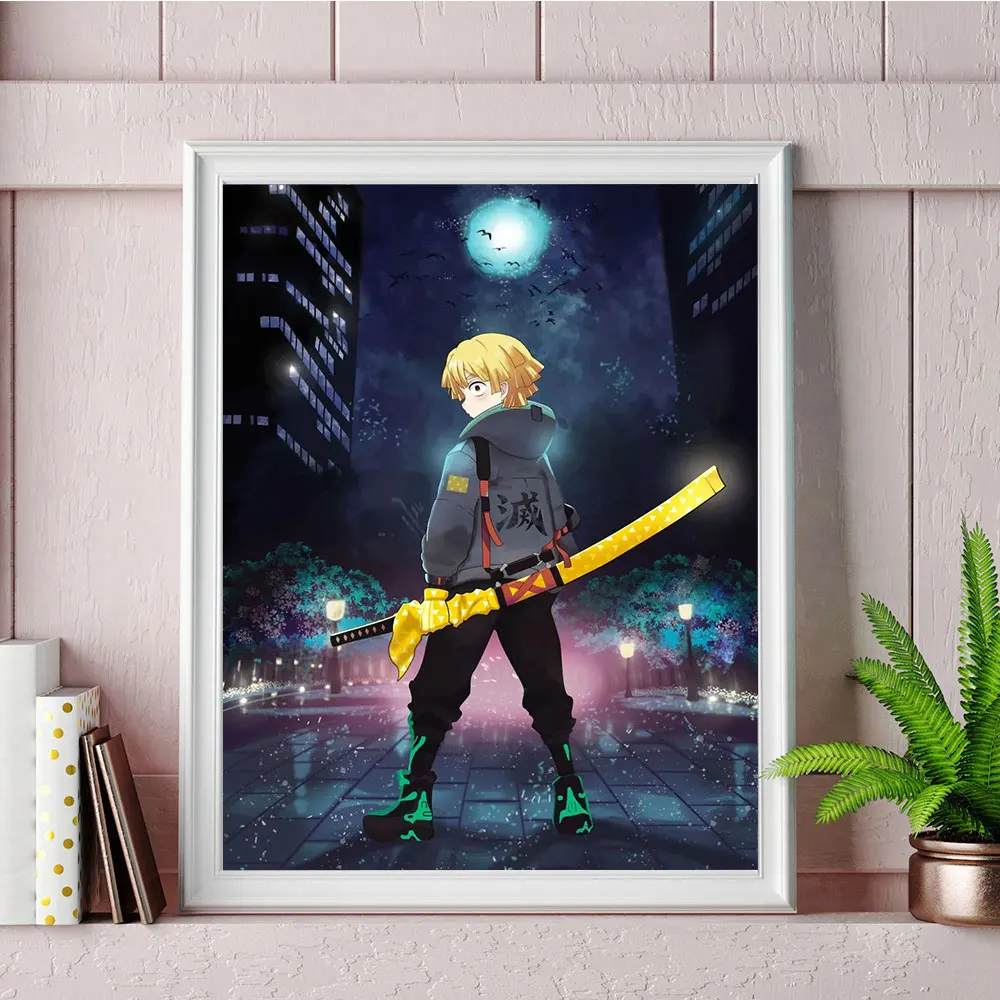 Алмазная живопись 5D сделай сам из японского аниме убийца демонов алмазная