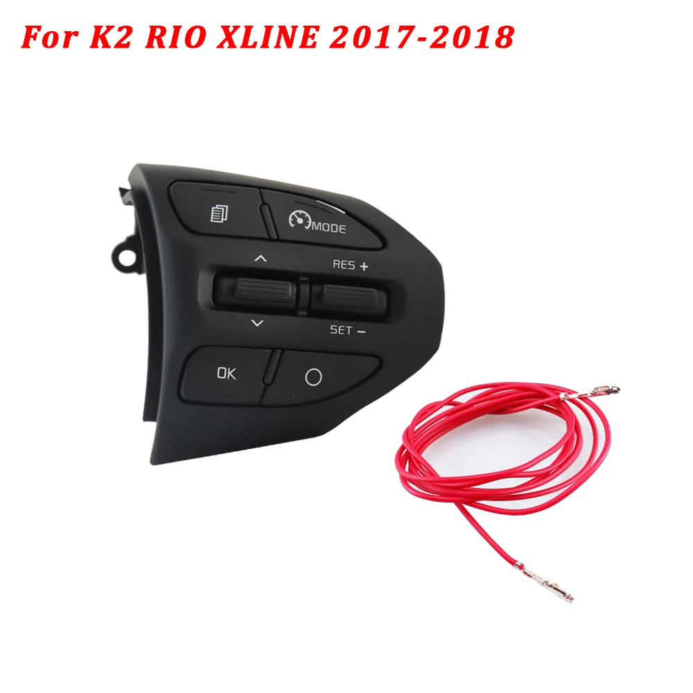 Model A Red C Кнопки рулевого колеса для KIA K2 RIO RIO X LINE Bluetooth телефон круиз контроль громкости переключатель автомобильные аксессуары - Цвет: Model A Red C