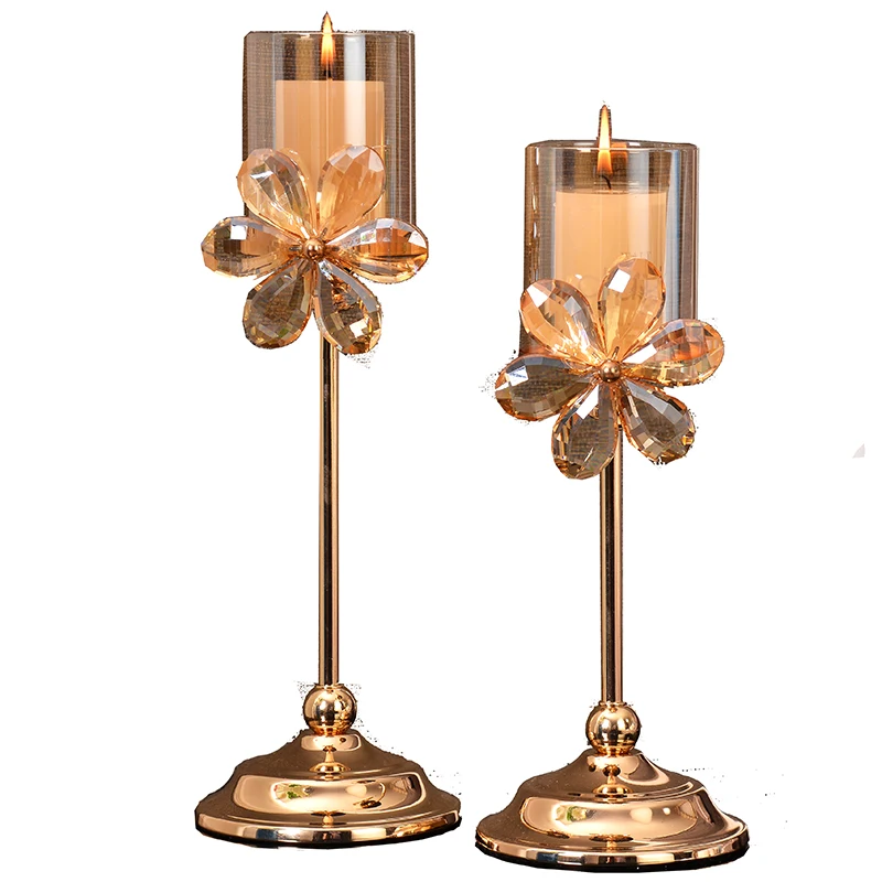 Стеклянный подсвечник для свечей в скандинавском стиле|Подсвечники| |