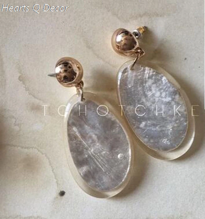 

Geometric Statement Resin Drop Earrings Party T Show Runway Top Women Gifts Prom Pop Trendy orecchini pendientes mujer sieraden