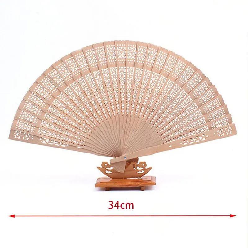 Engraved Wood Folding Hand Fan Wooden Fold Fans Wedding Party Gift Home Decor Children Princess Lady Show Performance Tools | Дом и сад