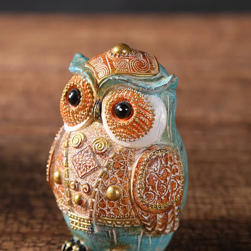 Забавные креативные маленькие украшения из смолы в виде совы простой