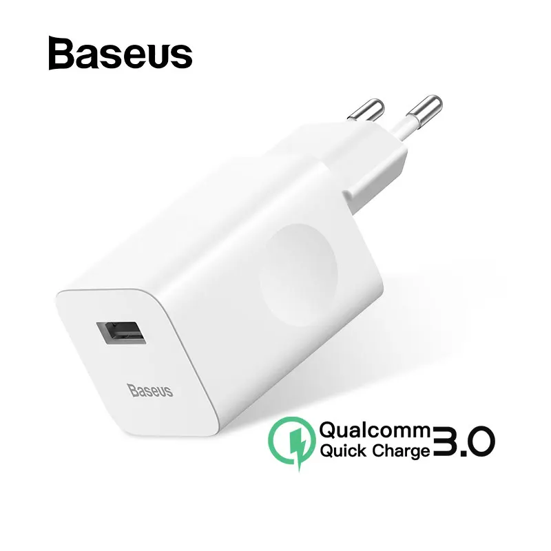 Baseus 24 Вт Быстрая зарядка 3,0 USB зарядное устройство для Xiaomi Mi 9 samsung S7 USB быстрое зарядное устройство для iPhone 8 X настенное зарядное устройство адаптер