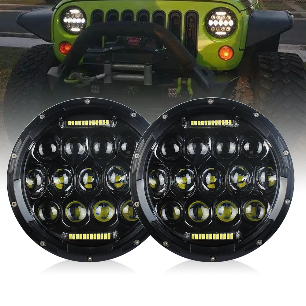 Универсальный 7 ми дюймовый круглый светодиодный прожектор фара лампы для Harley